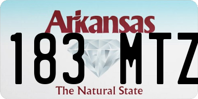 AR license plate 183MTZ