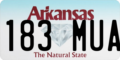 AR license plate 183MUA