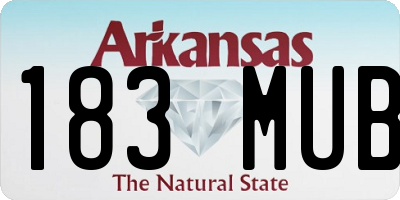 AR license plate 183MUB