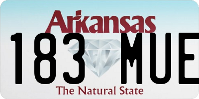 AR license plate 183MUE