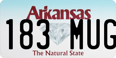 AR license plate 183MUG