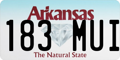 AR license plate 183MUI