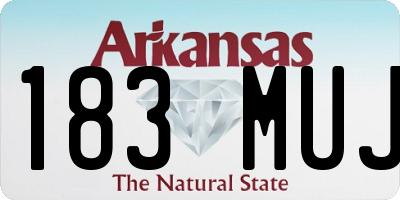 AR license plate 183MUJ