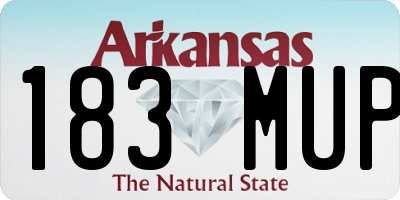 AR license plate 183MUP