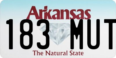 AR license plate 183MUT