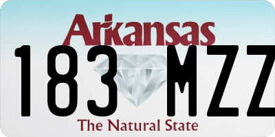 AR license plate 183MZZ