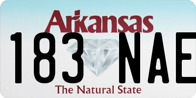 AR license plate 183NAE