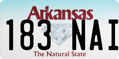 AR license plate 183NAI