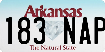 AR license plate 183NAP