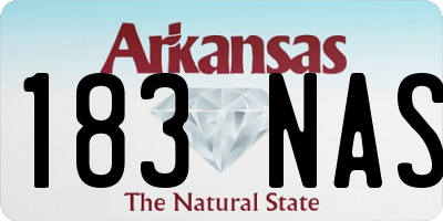 AR license plate 183NAS