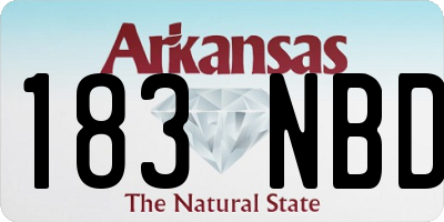 AR license plate 183NBD