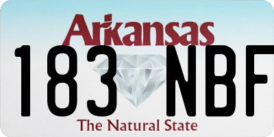 AR license plate 183NBF