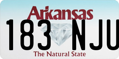 AR license plate 183NJU