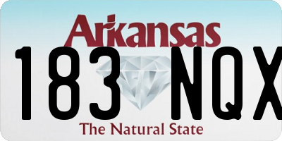 AR license plate 183NQX