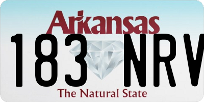 AR license plate 183NRV