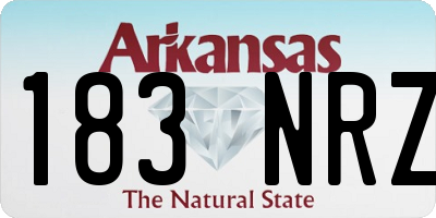 AR license plate 183NRZ