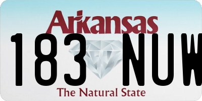 AR license plate 183NUW