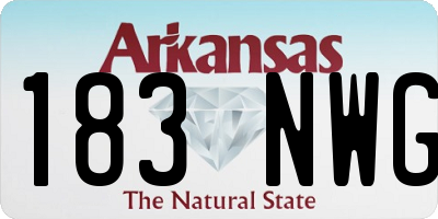 AR license plate 183NWG