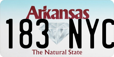 AR license plate 183NYC
