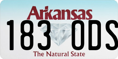 AR license plate 183ODS