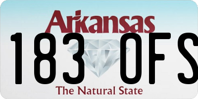 AR license plate 183OFS