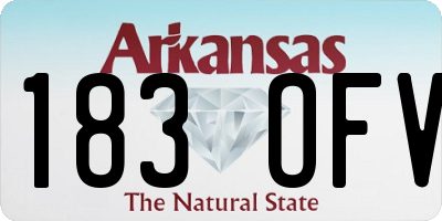 AR license plate 183OFV