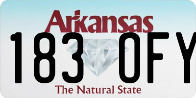 AR license plate 183OFY