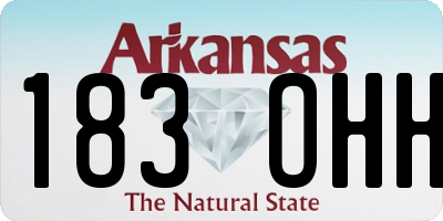 AR license plate 183OHH