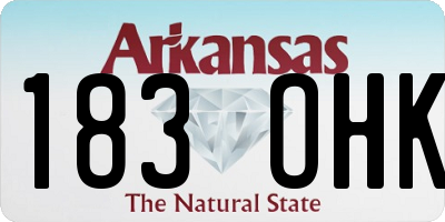AR license plate 183OHK