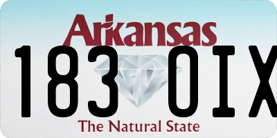 AR license plate 183OIX