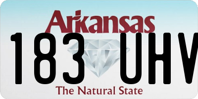 AR license plate 183UHV