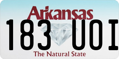 AR license plate 183UOI