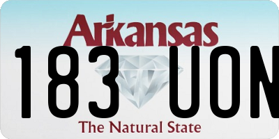 AR license plate 183UON