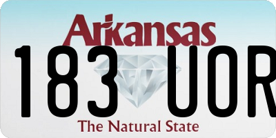 AR license plate 183UOR