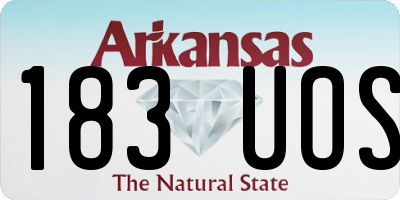 AR license plate 183UOS