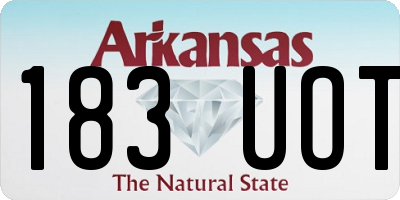 AR license plate 183UOT