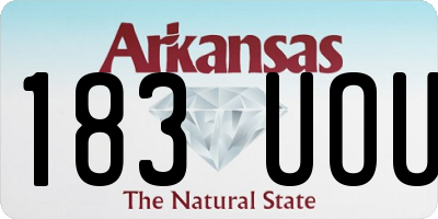 AR license plate 183UOU
