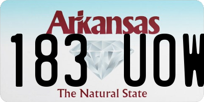 AR license plate 183UOW