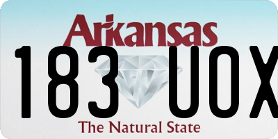 AR license plate 183UOX