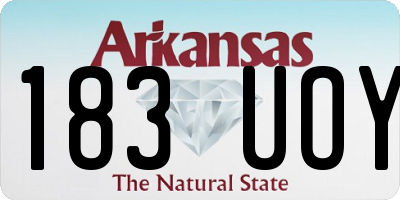 AR license plate 183UOY