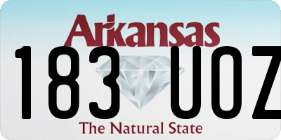 AR license plate 183UOZ