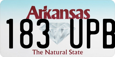 AR license plate 183UPB