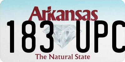 AR license plate 183UPC