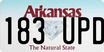 AR license plate 183UPD