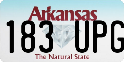 AR license plate 183UPG