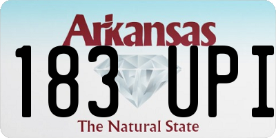 AR license plate 183UPI