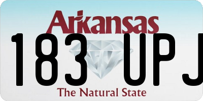 AR license plate 183UPJ