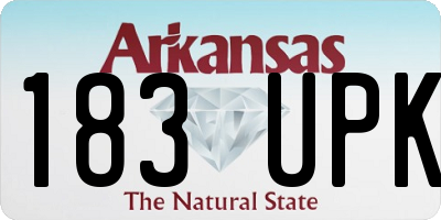 AR license plate 183UPK