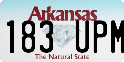 AR license plate 183UPM