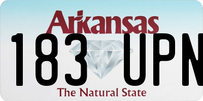 AR license plate 183UPN